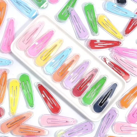 Bonbonfarbe Transparent Jelly Kunststoff BB Haarspangen Wassertropfen Haarnadeln Für Kinder Und Erwachsene Tägliche DIY Haaraccessoires
