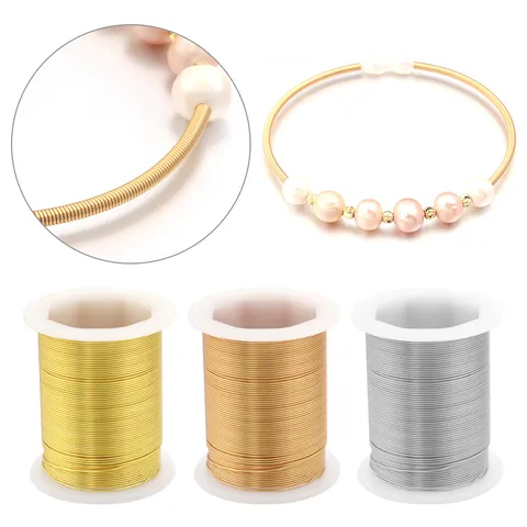 Copper Beading Wire Jewelry Wire For Jewelry Making DIY Crafts Tarnish Resistant Metal Craft Wire 0.3mm 0.4mm 0.5mm 0.6mm 0.8mm 1.0mm Gold Silver KC Gold