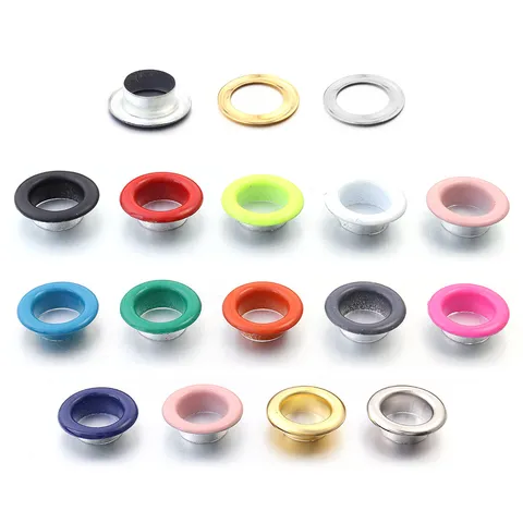 Occhielli in Metallo Colorato Con Rondelle Per Borse Scarpe Abbigliamento Progetti DIY Rivetti Tondi Chiusure Accessori Per Cucito