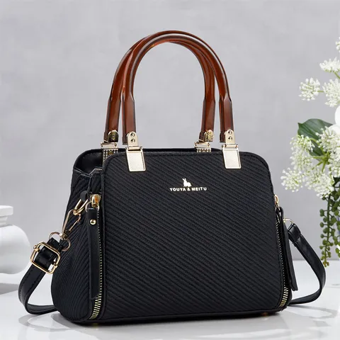 Damen Gewebt PU Leder Handtasche Stilvoll Farbblock Henkeltasche Umhängetasche Lässige Pendler Tasche Tägliche Handtasche