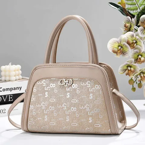 Damen Mode PU Leder Handtasche Große Kapazität Top Handle Tote Bag Metall Schloss Digitales Muster Elegante Chic Satchel