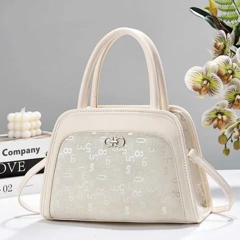 Damen Mode PU Leder Handtasche Große Kapazität Top Handle Tote Bag Metall Schloss Digitales Muster Elegante Chic Satchel