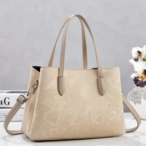 Γυναικείο Μεγάλης Χωρητικότητας Tote Bag Δερμάτινο PU Fashion Casual Urban Minimalist Shoulder Handbag Με Φερμουάρ και Ραμμένες Λεπτομέρειες