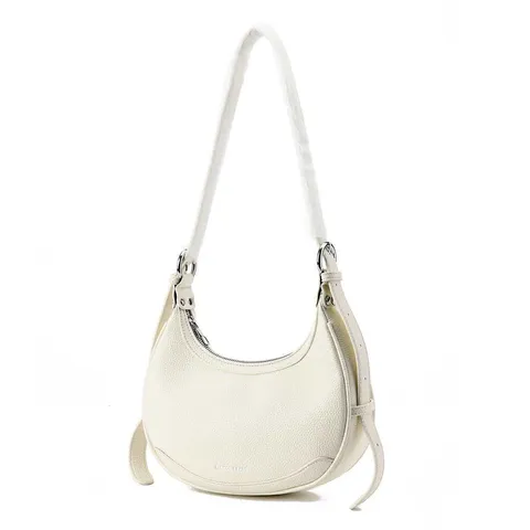 Damen Mode PU Leder Halbmond Hobo Tasche Casual Einfarbig Unterarm Umhängetasche Tägliche Pendler Handtasche