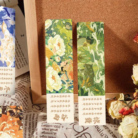 Traditionelles Chinesisches Kultur Design Papier Lesezeichen Dekoratives Lesen Karten Set Traditioneller Vintage Stil