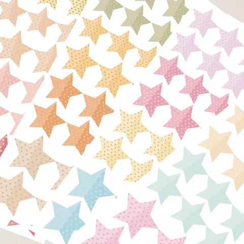 Self Adhesive Polka Dot Pentagram Index Stickers Hand Ledger Decorative Stationery Label Stickers Cute Star Sticky Notes