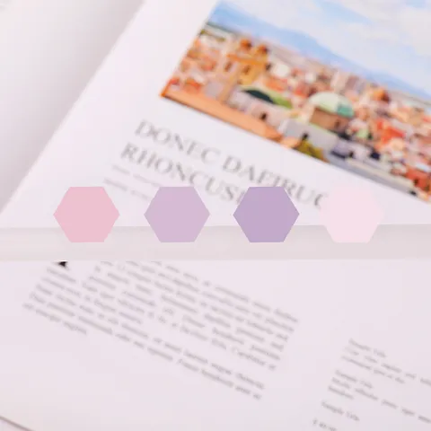 Geometric Honeycomb Index Stickers Self Adhesive Page Markers Cute Aesthetic Sticky Notes Student Stationery Supplies