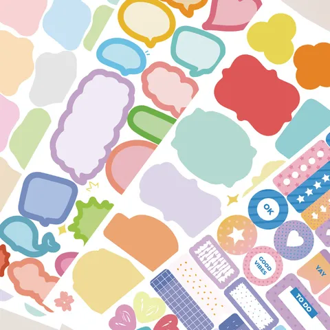 Korean Style Irregular Border Sticky Notes Set Macaron Color Aesthetic Journal Decorative Stickers Memo Pads