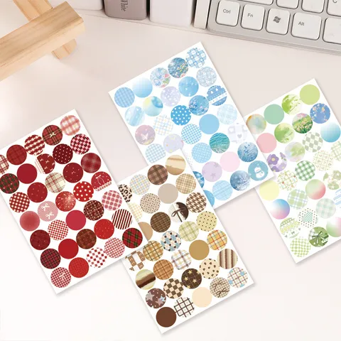 Decorative Seasonal Dot Stickers Colorful Round Index Labels Self Adhesive Planner Stickers For Journaling