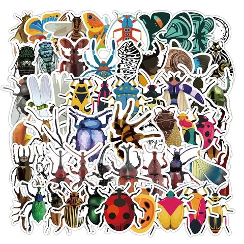 Original Insekten Wasserdichte Aufkleber Cartoon Spinne Käfer Decals DIY Für Handyhülle Gepäck Notizbuch Vinyl Aufkleber