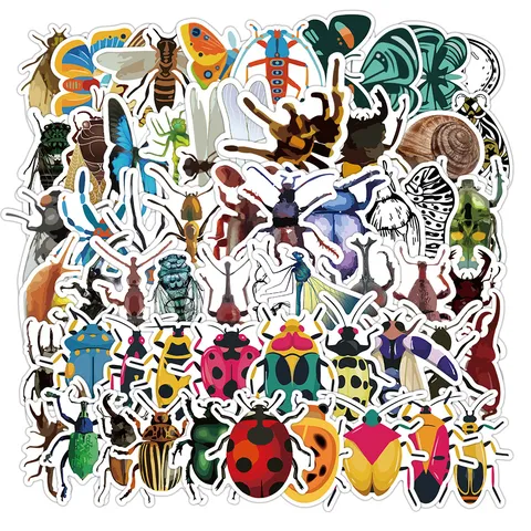 Original Insekten Wasserdichte Aufkleber Cartoon Spinne Käfer Decals DIY Für Handyhülle Gepäck Notizbuch Vinyl Aufkleber