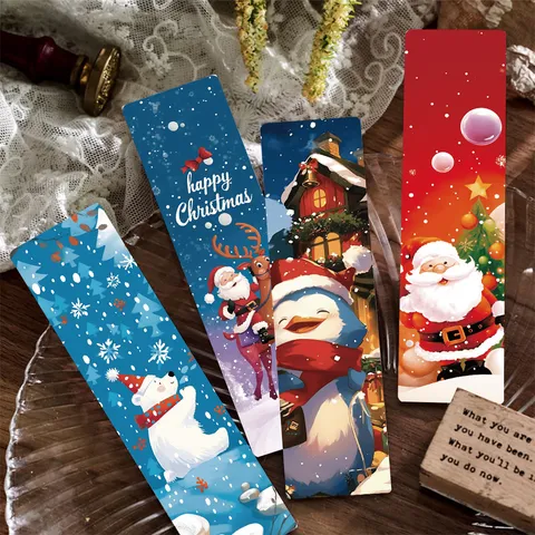 Weihnachten Lesezeichen Papier Cartoon Lesezeichen Für Lesen Und Feiertag Party Dekoration Festliche Schreibwaren
