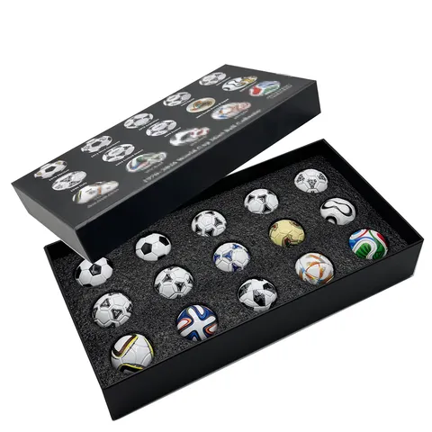 World Cup Souvenir Miniature Soccer Ball Collection Gift Box Classic Match Balls Set Collectible Decor