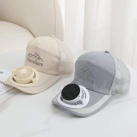 Berretto da Baseball con Protezione Solare Estiva all'Aperto Cappello da Sole in Rete Traspirante con Ventola Solare per Uomini e Donne