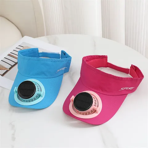 Unisex Ypaitherio Kapelo Visor me Iliako Anemistira Anapneysimo Rythmizomeno Kalokairini Prostasia UV