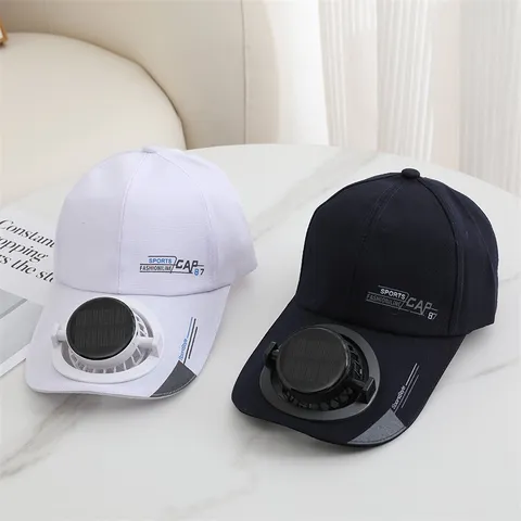 Cappello da Baseball con Ventola Solare Ricaricabile Cappello di Protezione Solare da Esterno Unisex Cappello Sportivo Casual Con Ventola