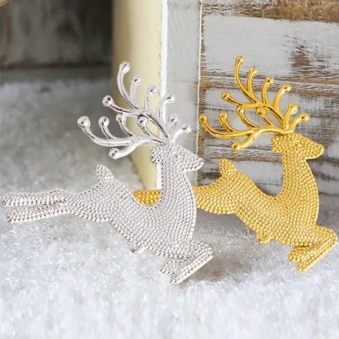 Kunststoff Galvanisierte Weihnachtsrentier-Hängedekoration Elchfiguren Für Baumkranz Girlande Festliche Heimdekoration