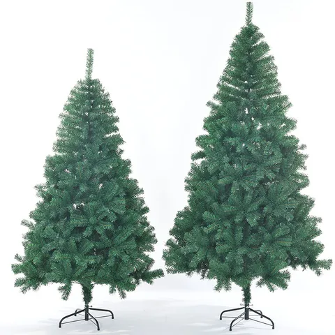 Albero di Natale Verde Artificiale Crittografato Ritardante di Fiamma Con Base Stabile Per Decorazione Da Terra In Casa Per Feste