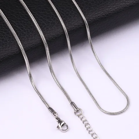 Minimalistische Roestvrij Stalen Slangenketting Halsketting Titanium Stalen Choker Kettingen Voor Vrouwen Mannen Eenvoudige Metalen Sieraden