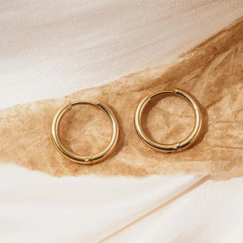 Minimalistische Roestvrijstalen Creolen Chirurgisch Stalen Huggie Oorring Hypoallergene Ronde Creolen Voor Dames Heren Sieraden