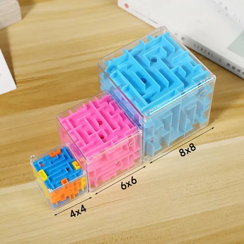 Mini Cubo Mágico Estéreo Bola de Laberinto Cuenta Rodante Niños Juguete Rompecabezas Educativo