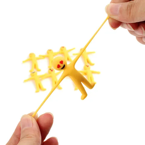 Kitrino Elastikos Mikros Anthropos Squishy Paichnidi Apopiesi Kainotomia Asteio Anakoyfisi apo to Stres Fidget Toy Doro Gia Paidia Enilikes