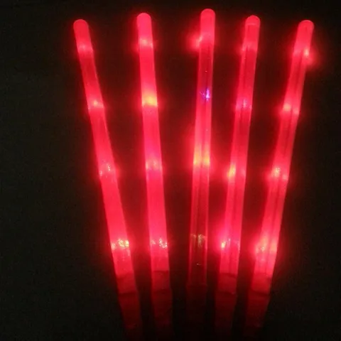 LED Glow Stick Colorful Flashing Light Up Stick Concert Cheering Prop Plastic Party Glow Wand Night Event Toy