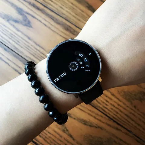 Minimalist Creative Quartz Watch For Men Women Student Casual Waterproof Wristwatch Stainless Steel Leather Strap