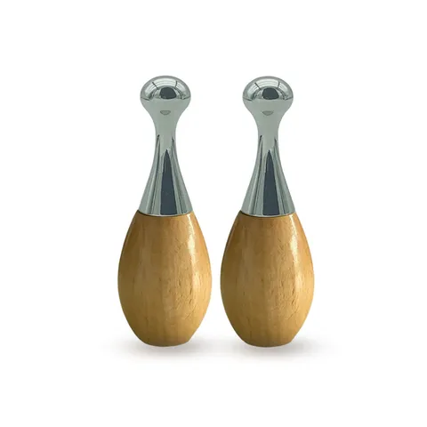 Stainless Steel Wood Facial Gua Sha Massage Tool Meridian Scraping Stick Portable Eye Face Massager Beauty Tool