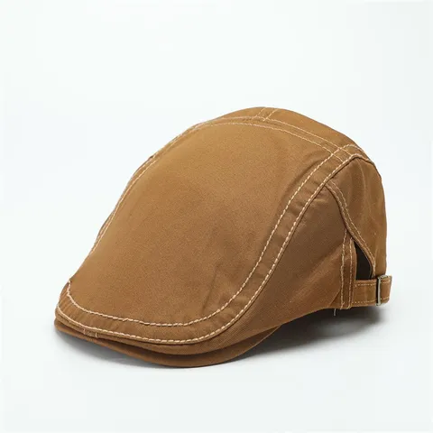 Vintage Japanse Platte Pet Newsboy Beret Hoed Voor Heren Dames Effen Kleur Retro Kunstenaar Schilder Cap Verstelbaar