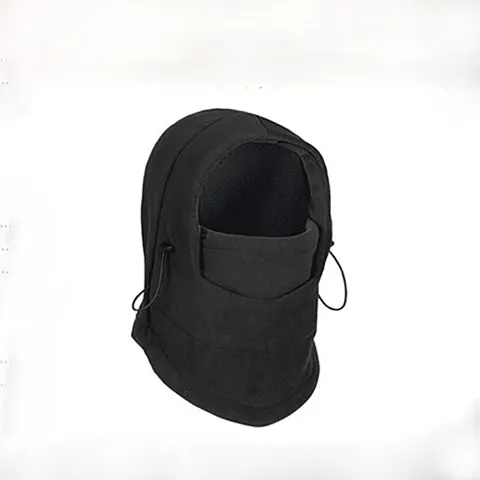 Cagoule de Plein Air en Polaire Chapeau Épais Thermique Sport Ski Coupe-vent Masque Visage Cache-col pour Cyclisme Homme Femme