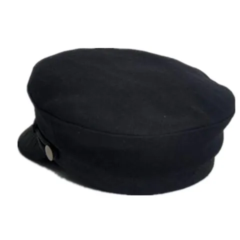 Hommes Femmes Mode Béret Marin Chaud Coton Casquette à Sommet Plat Vintage Chapeau Marin Rétro Chic Casquette de Gavroche Pour Automne Hiver