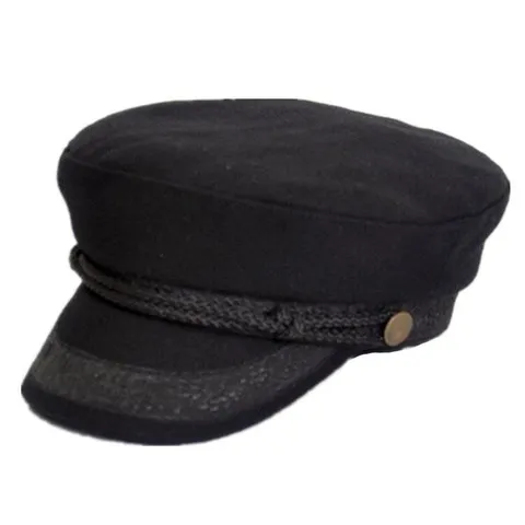 Hommes Femmes Mode Béret Marin Chaud Coton Casquette à Sommet Plat Vintage Chapeau Marin Rétro Chic Casquette de Gavroche Pour Automne Hiver