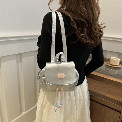 Rétro Américain Mignon Petit Sac à Dos en Cuir PU Femmes Mode Voyage Décontracté Cartable Fille Mini Sac à Dos