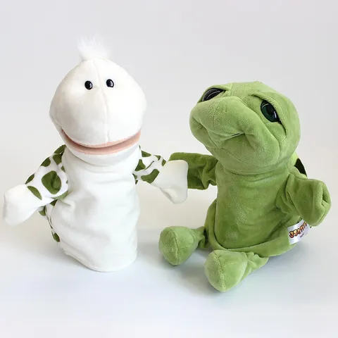 Carino Cartone Animato Tartaruga Peluche Burattino a Mano Animale Marino Giocattolo Interattivo Morbido Bambola Regalo