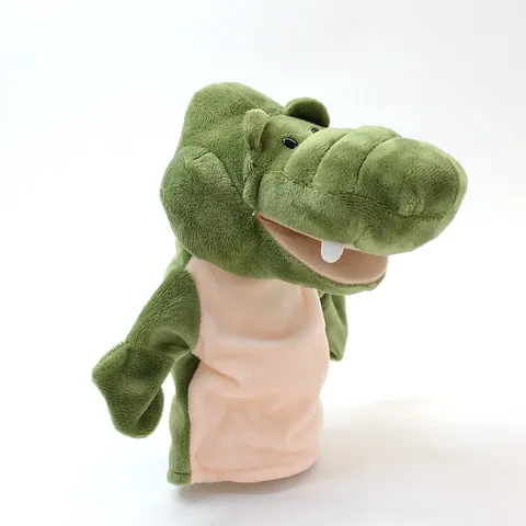 Burattino a Mano di Alligatore di Cartone Animato Giocattolo di Peluche Simpatico Animale Giocattolo Interattivo