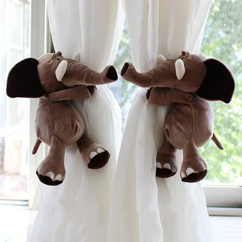 Fibbia per Tendaggi in Peluche Animale Tessuto Morbido Fermatenda a Cartoni Animati per Cameretta dei Bambini Decorazione