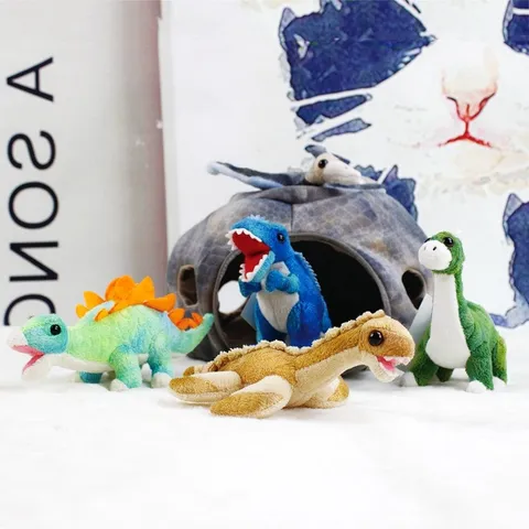Simulation Dinosaurier Plüschtiere Gefülltes Tier Pterodaktylus Tyrannosaurus Brontosaurus Dinosaurier Haus Set Süßes Kindergeschenk