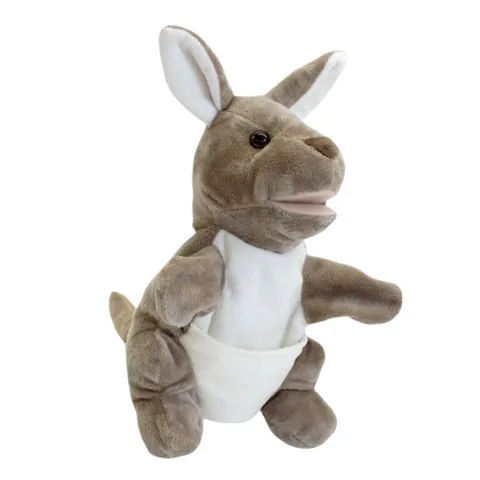 Süßes Mutter und Baby Känguru Handpuppe Plüschtier Weiche Gestopfte Tierpuppe Interaktives Geschichtenerzählen Spielzeug Für Kinder Geschenk