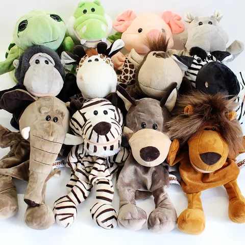 Grazioso Giocattolo Marionetta a Mano in Peluche con Gambe Lunghe Bambola Imbottita Bocca Mobile Giocattoli Interattivi per Bambini
