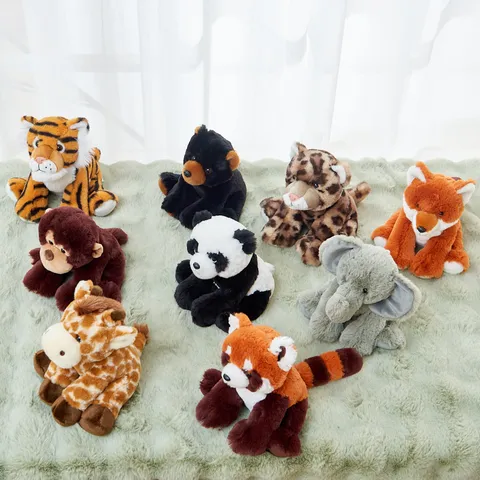 Simatico Peluche di Animale Selvatico Simulato Bambola Seduta Imbottita Morbida Bambola in Poliestere Regalo di Compleanno per Bambini