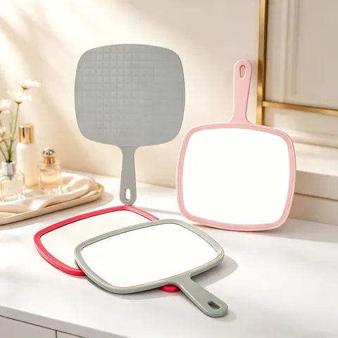 Extra Großer Handspiegel Mit Griff Professioneller Salon Quadratischer Hochauflösender Handspiegel Mit Hängeloch Beauty Tool