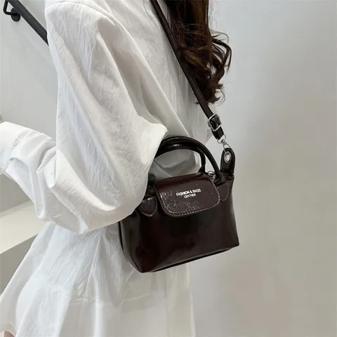 Dames Mode Dumpling Tas Casual Veelzijdige Enkele Schoudertas High-End Handtas Pendelen Crossbody Tas PU Leer