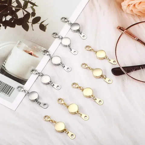 Zinc Alloy Round Disk Magnetic Clasp DIY Jewelry Findings For Bracelet Necklace Connector Making Accessories