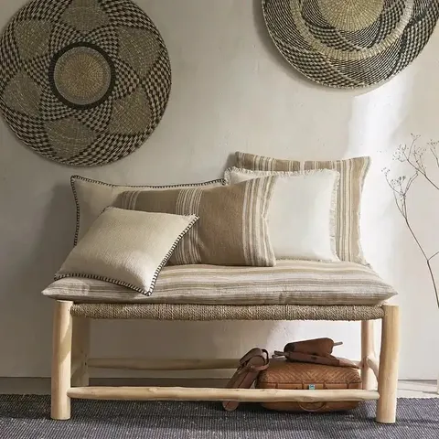 New Chinese Pastoral Style Hand Woven Straw Wall Hanging Decorative Plate Geometric Pattern Home Living Room Art