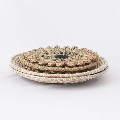 Set Di Cesti Da Parete In Erba Marina Naturale Piatti Sospesi Decorativi Per Soggiorno Camera Da Letto Arredamento