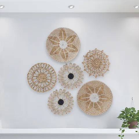 Set Di Cesti Da Parete In Erba Marina Naturale Piatti Sospesi Decorativi Per Soggiorno Camera Da Letto Arredamento