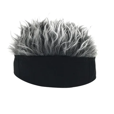 Nieuwigheid Docker Hoed Met Nep Pruik Haar Randloze Zeemansmuts Vintage Streetwear Hip Hop Grappige Kostuum Pet Voor Mannen Vrouwen