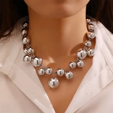 Vintage Artificial Pearl Choker Necklace For Women Baroque Layered Tassel Pendant Clasp Statement Chain Party Jewelry