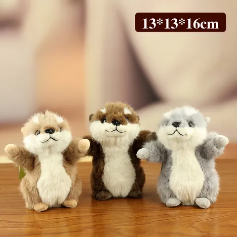 Realistic Otter Plush Toy Cute Simulation Animal Stuffed Doll Keychain Pendant Ornament Soft Kids Gift Home Table Decoration